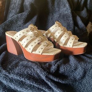 Studded leather sandal